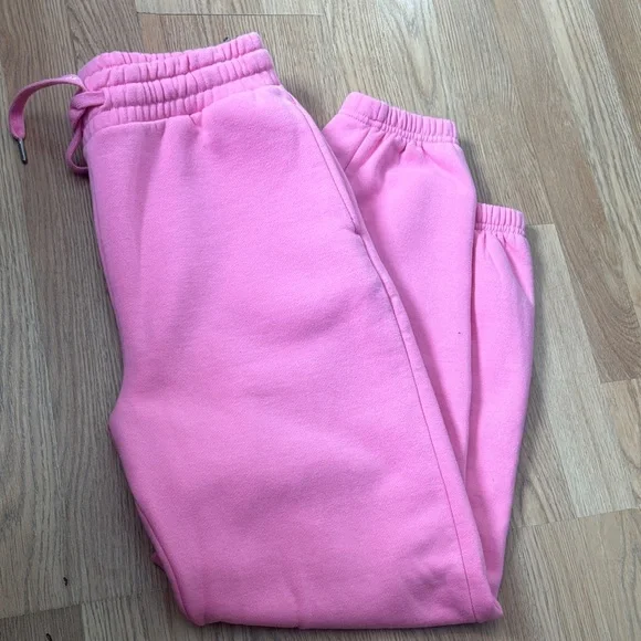 Juicy Couture Forever‎ Pink Rhinestone Logo Sweatpants Women's Size L - Picture 3 of 4
